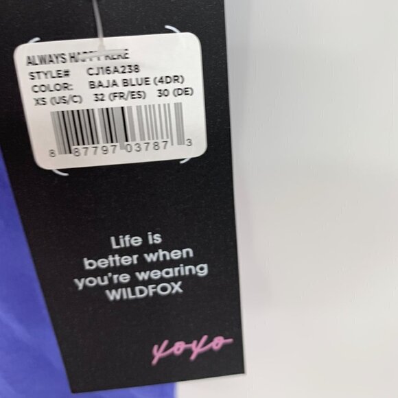 Wildfox Every Hour is Happy Hour Blue Tee Shirt XS - Picture 6 of 6